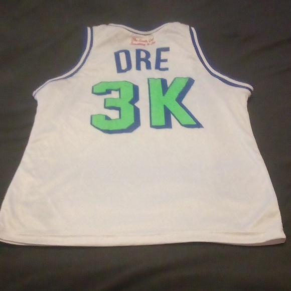 Brand new OTIS Gear White/Blue/Slime Green Andre 3000 Basketball Jersey - Picture 4 of 6